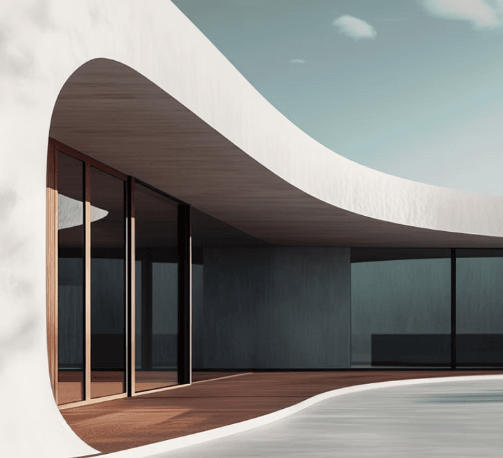 Modern futuristic building representing intelligent urban living